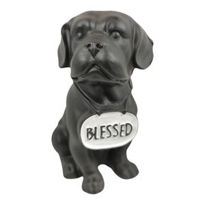 Tabletop Resin Dog Blessed Home Decor Black Labrador Retriever Figurine 5"